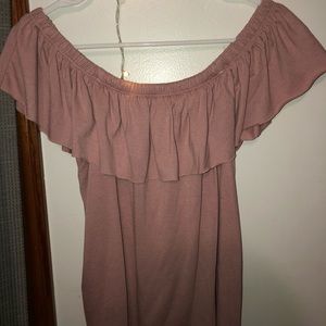 Pink off the shoulder top